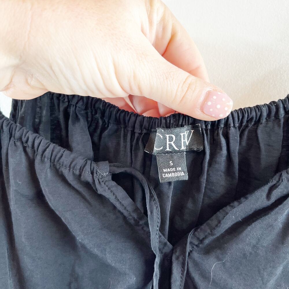 J. Crew Crinkled Side Slit Midi Dress Black Small - Picture 4 of 6